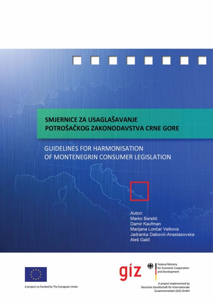 Guidelines for Harmonisation of Montenegrin  CP Legislation