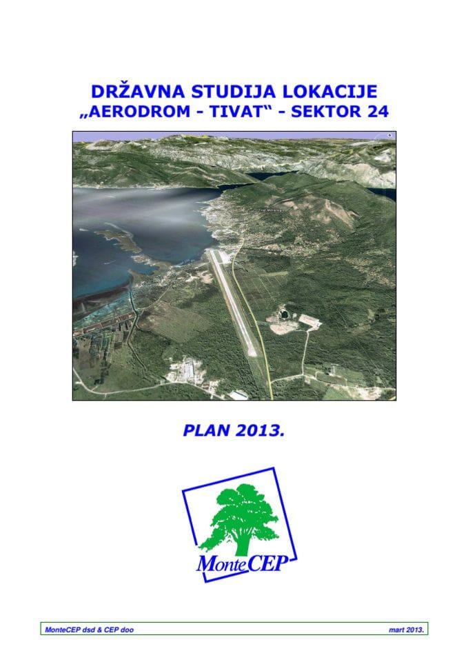Državna studija lokacije Aerodrom Tivat  Sektor 24