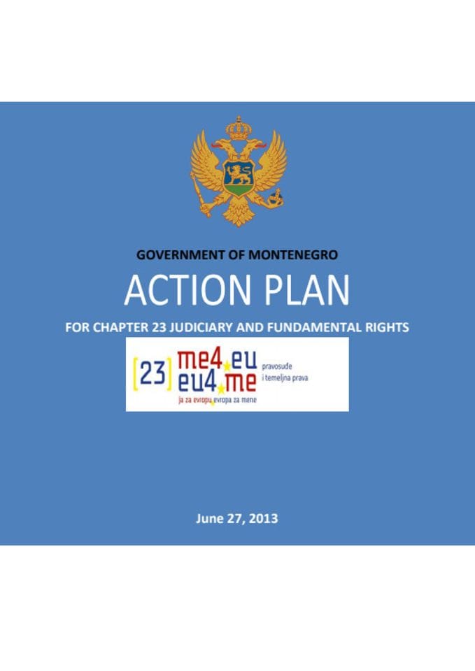 ACTION PLAN FOR CHAPTER 23 JUDICIARY AND FUNDAMENTAL RIGHTS