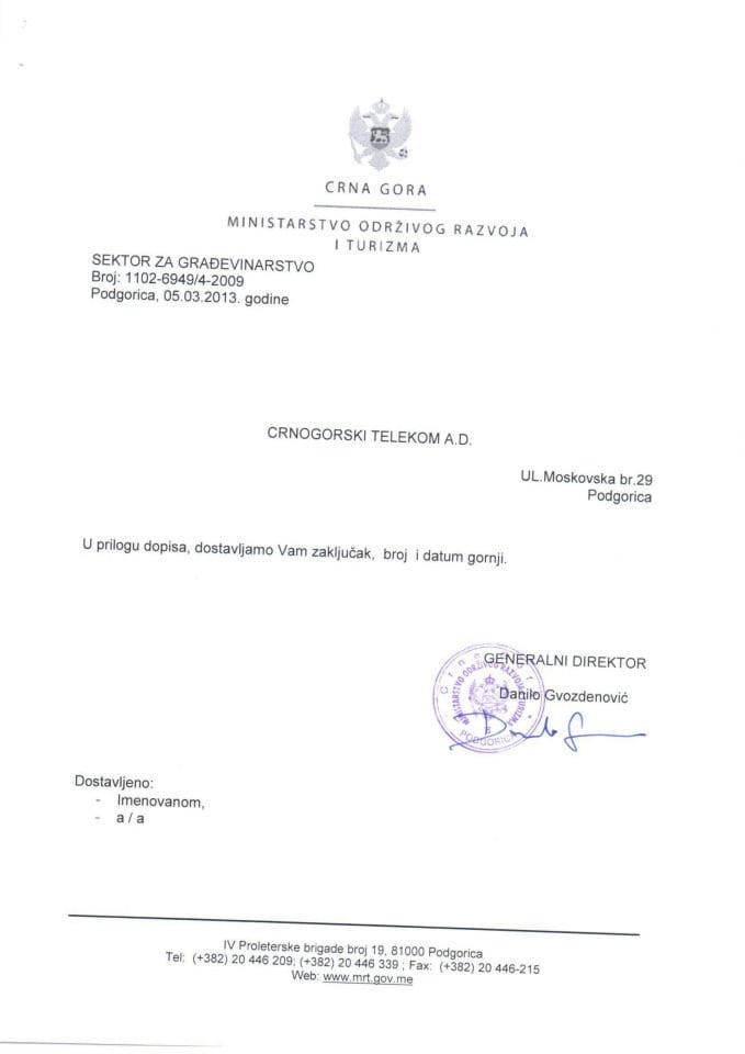 1102-6949-4-2009 Crnogorski telekom a.d.