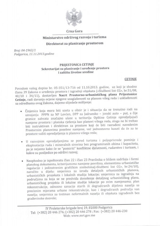 04_1963_1 MIŠLJENJE NA PUP CETINJE PRIJESTONICA CETINJA