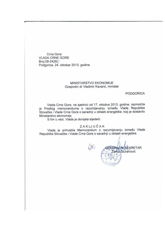 Zaključci memorandum