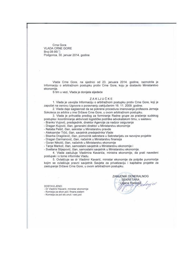 Zaključci arbitraža