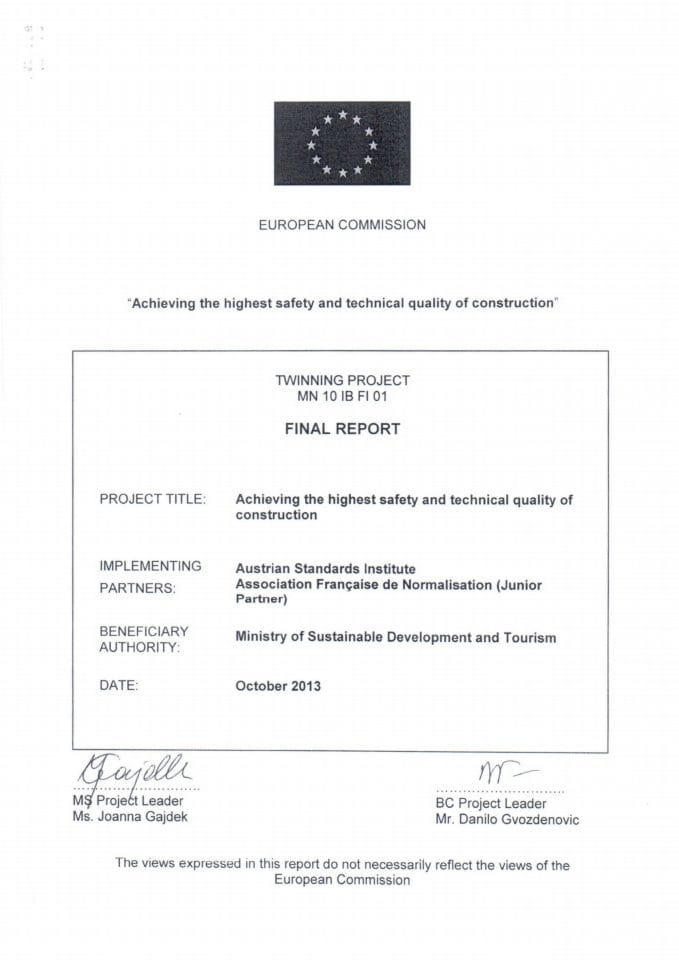 Final Report - Twinning Project MN 10 IB FI 01