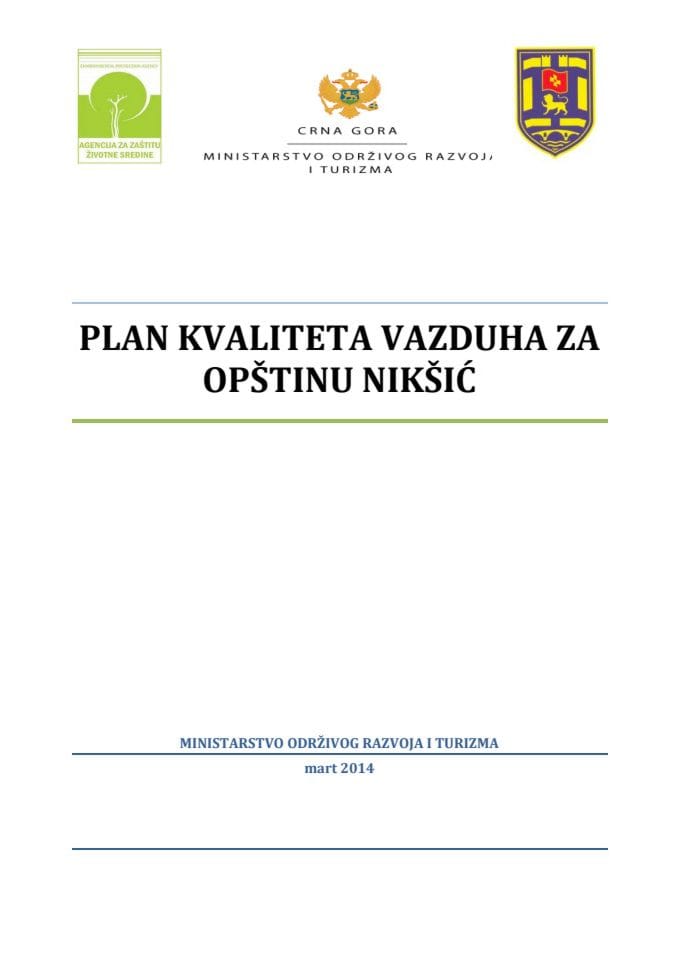 Plan kvaliteta vazduha za opštinu Nikšić