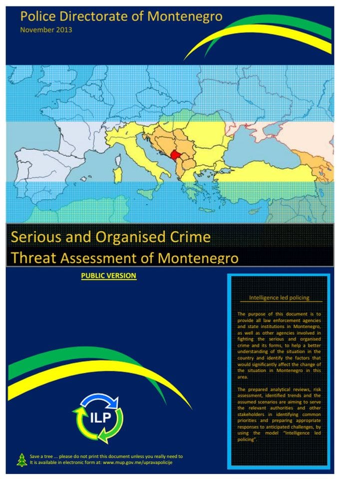 Serious and Organised Crime Threat Assessment of Montenegro
