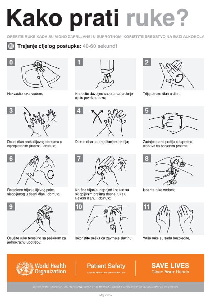 Kako prati ruke - Poster A3