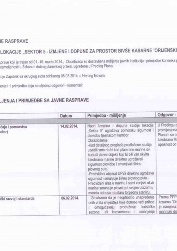 Izvjestaj sa JR Izmjene i dopune DSL Sektor 5