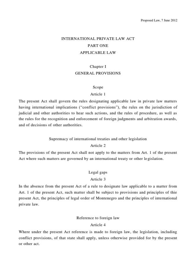 INTERNATIONAL PRIVATE LAW ACT