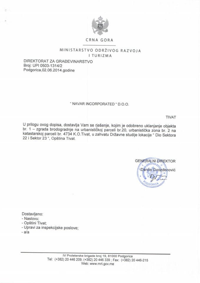 UPI 0503_1314_2 Navar incorporated doo