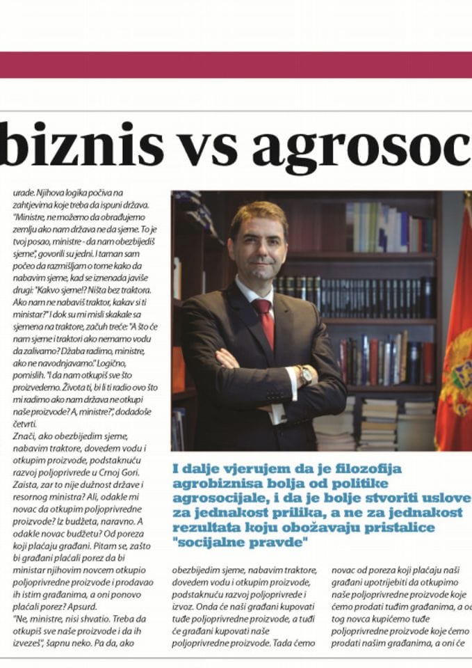 Agrobiznis vs agrosocijala