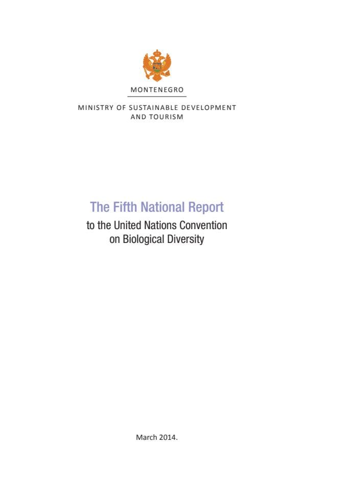 The Fifth National Report to the United Nations Convention on Biological Diversity