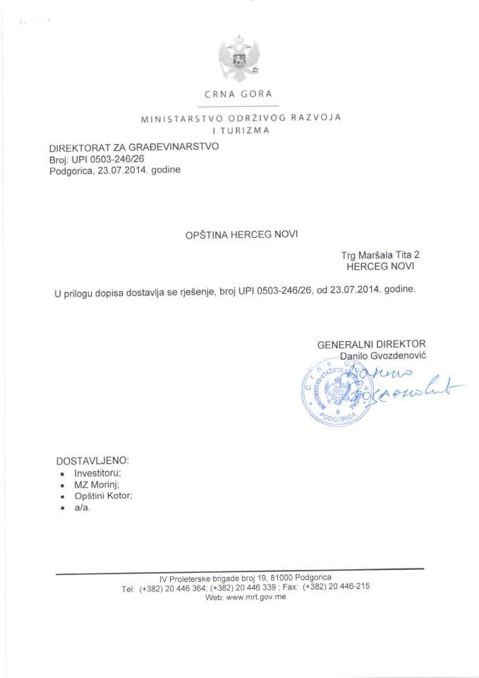 UPI 0503_246_26 Opstina Herceg Novi