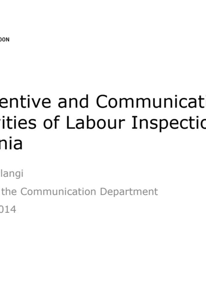 Prezentacija - Prevention and communication activities of Labour Inspection of Estonia