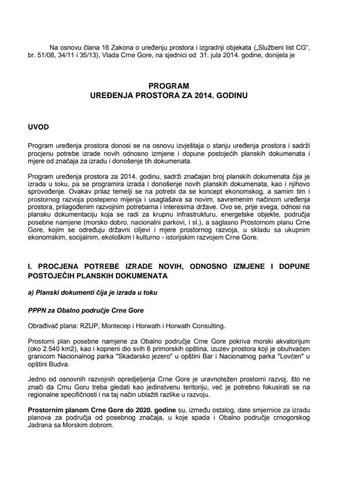 Program uređenja prostora za 2014.godinu_finale