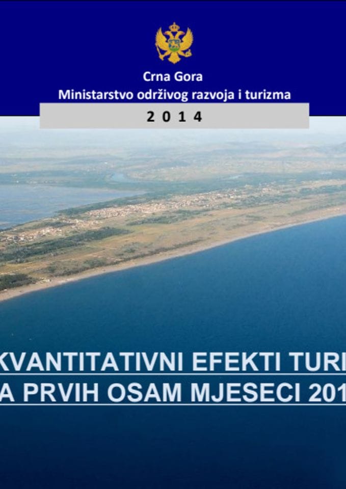 Kvalitativni i kvantitativni efekti turističke sezone za prvih osam mjeseci 2014