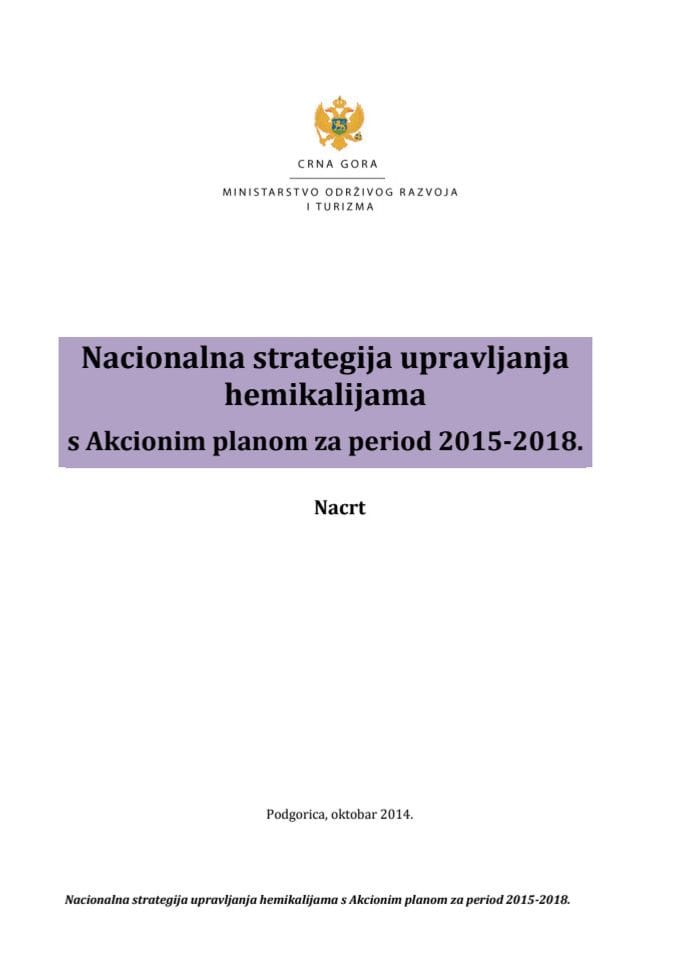 Nacionalna strategija upravljanja hemikalijama