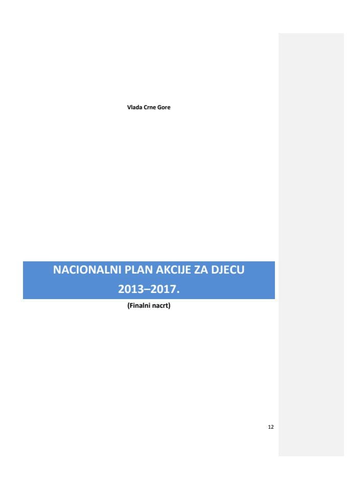 Nacionalni plan akcije za djecu