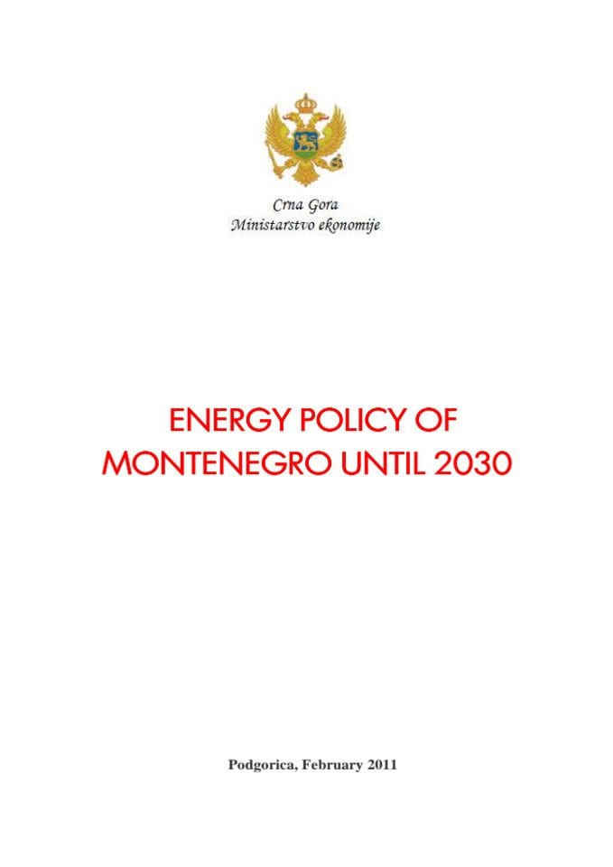 Energy Policy of Montenegro until 2030