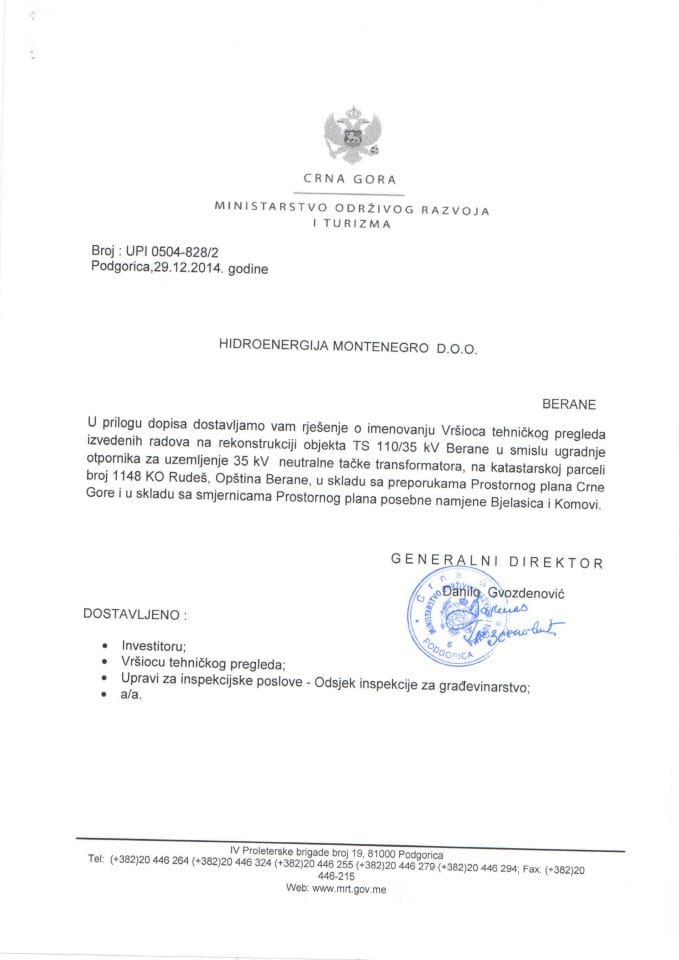 UPI 0504_828_2 Hidroenergija Montenegro doo