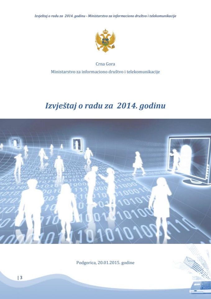 Izvještaj o radu Ministarstva za informaciono društvo i telekomunikacije u 2014. godini (za verifikaciju)