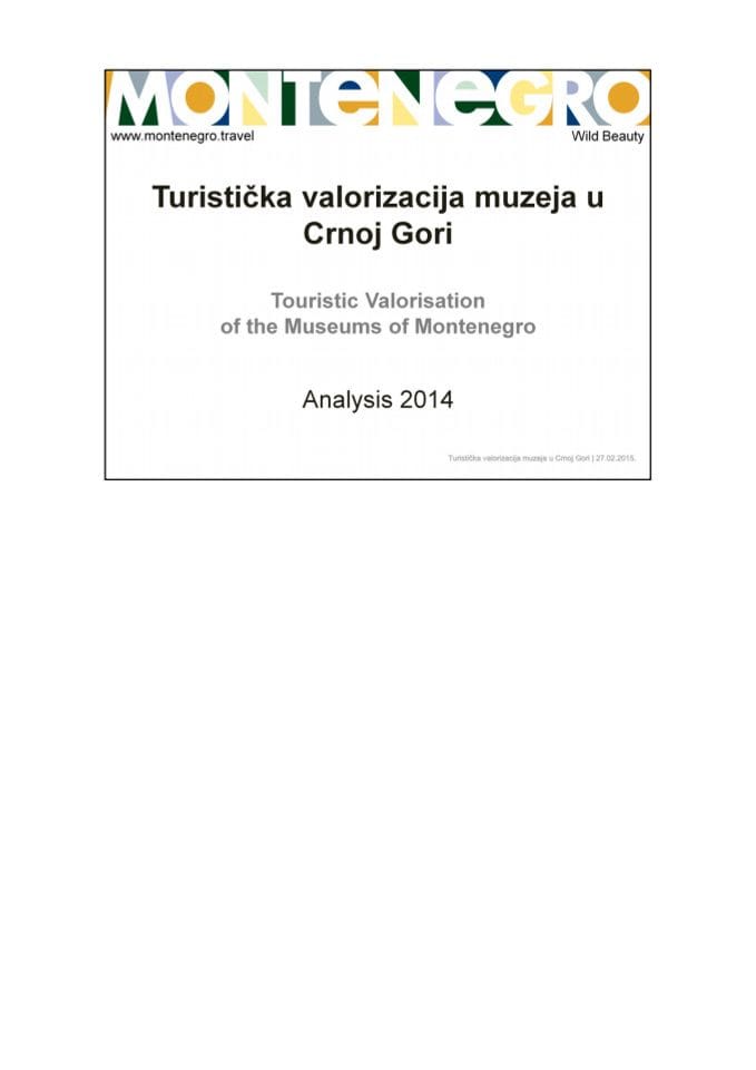 Prezentacija analize o trenutnom stanju u muzejima