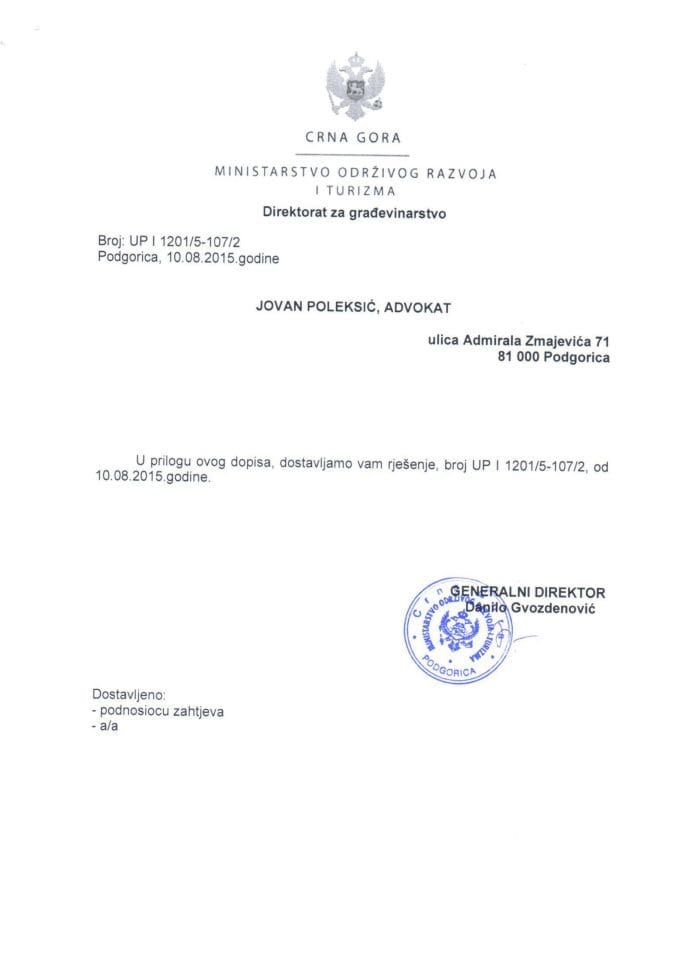 UP I 1201-5-107-2 Jovan Poleksic advokat