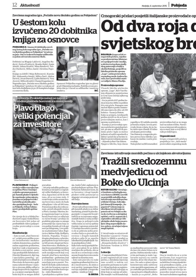 DN Pobjeda, 6.sept 2015