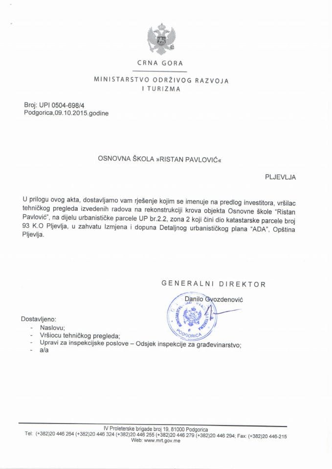 UPI 0504_698_4 Osnovna skola Ristan Pavlovic