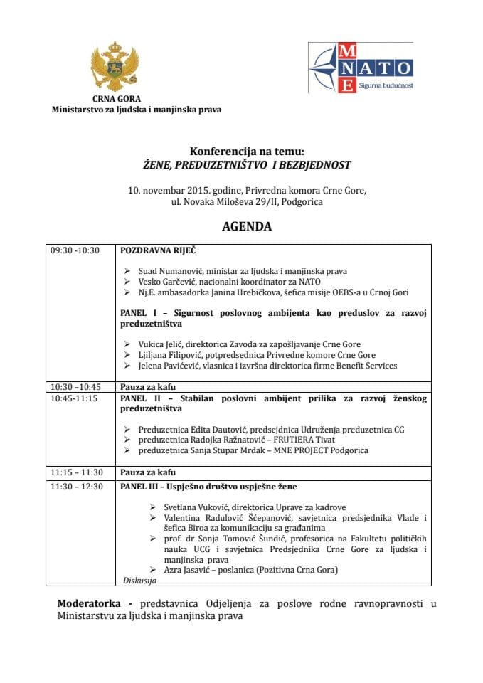 Agenda NATO konferencija 10. novembar final