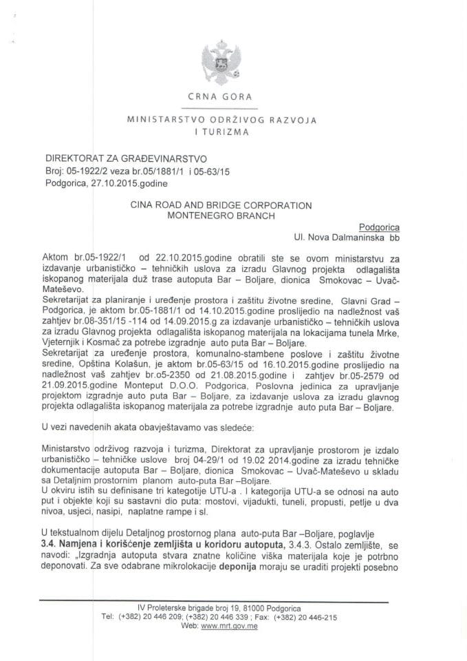 05_1922_2 China road and brigde corporation Montenegro branch