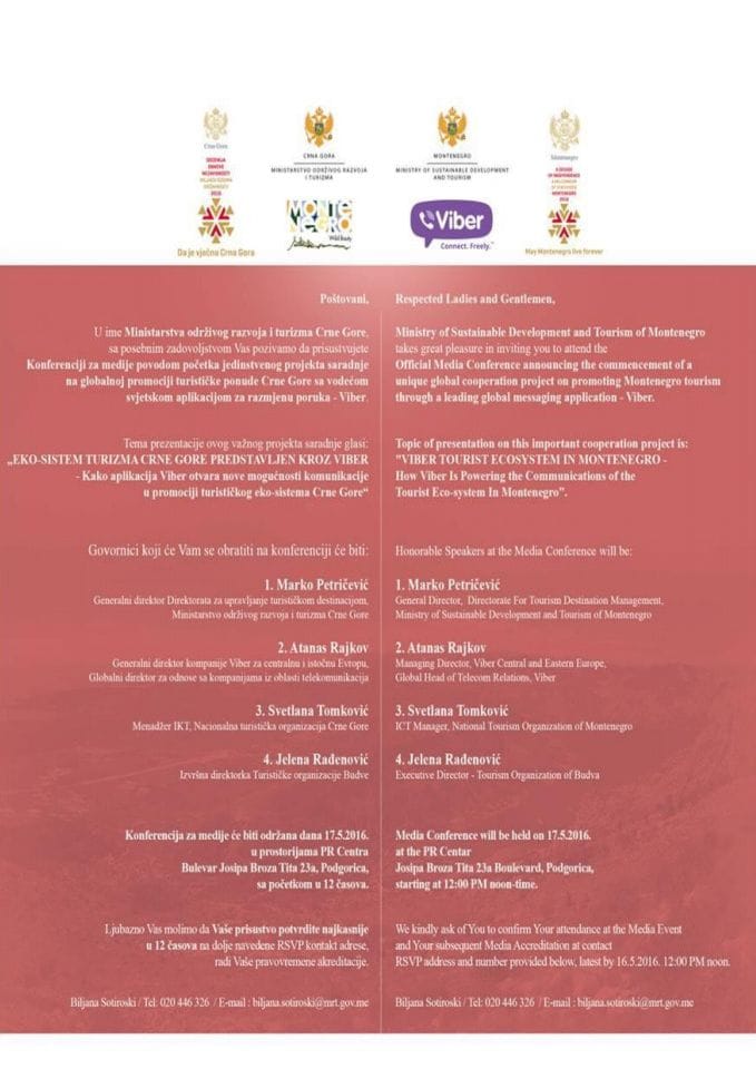 Pozivnica za VIBER pres