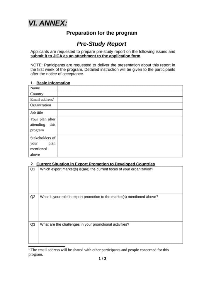 J1604219_ANNEX Ppre-Study Report_word format