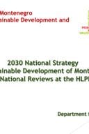 2030 Nacional Strategy for Sustainable Development of Montenegro
