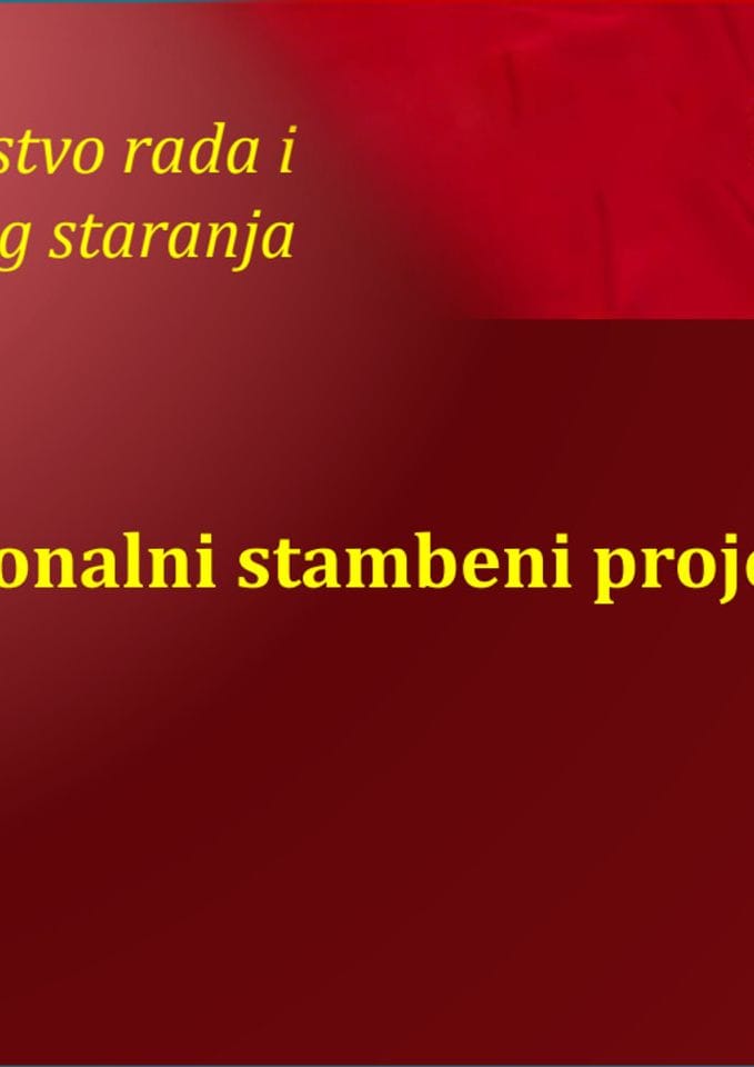 Prezentacija - Regioalni stambeni projekat