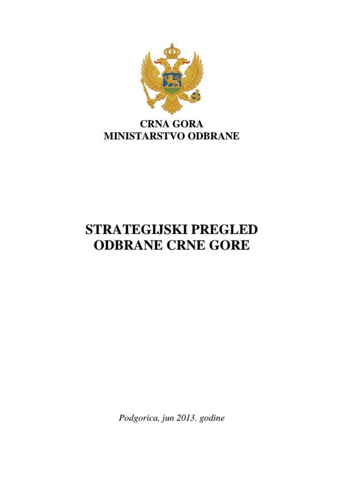 Стратегијски преглед одбране Црне Горе