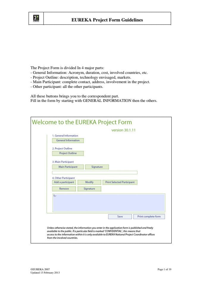 EUREKA-project-form-guidelines