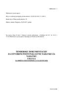 Tenderska dokumentacija za otvoreni postupak javne nabavke za nabavku usluga za održavanje Internog CA sa licencama
