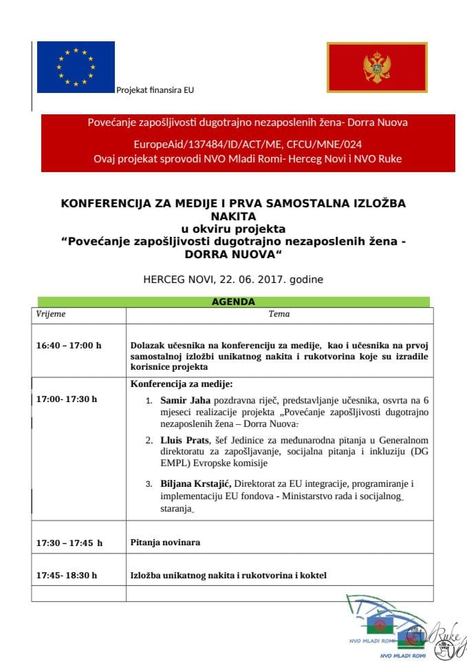 Agenda za dogadjaj Dorra Nuova 22 06 2017  