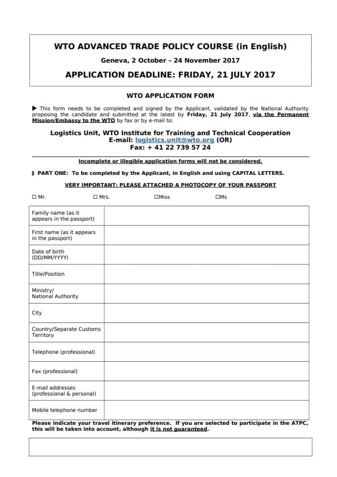 ATPC-3-2017 Application Form