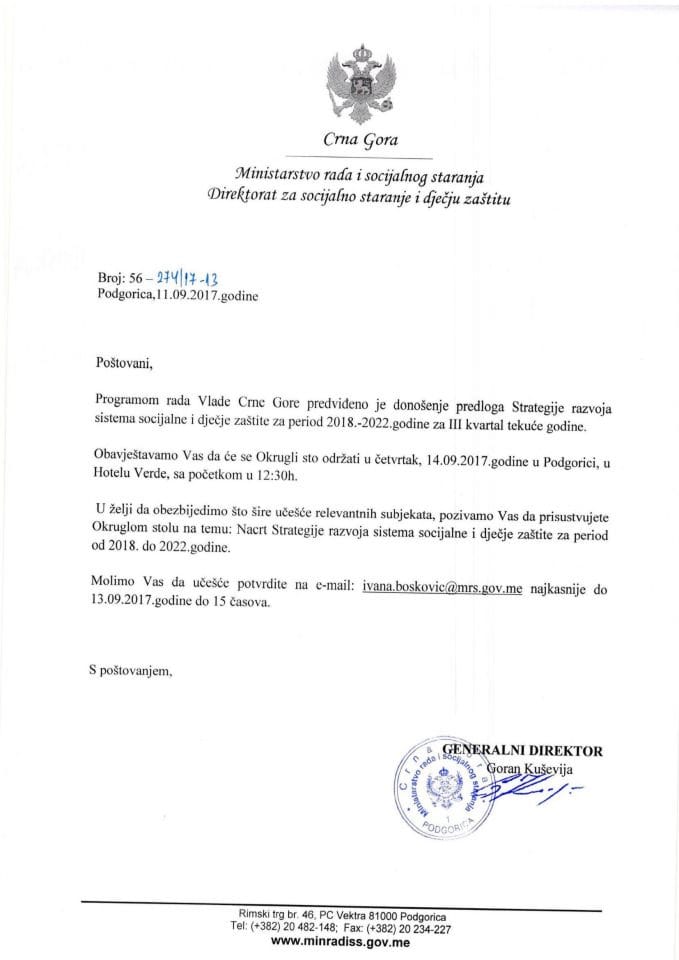 Poziv za okrugli sto