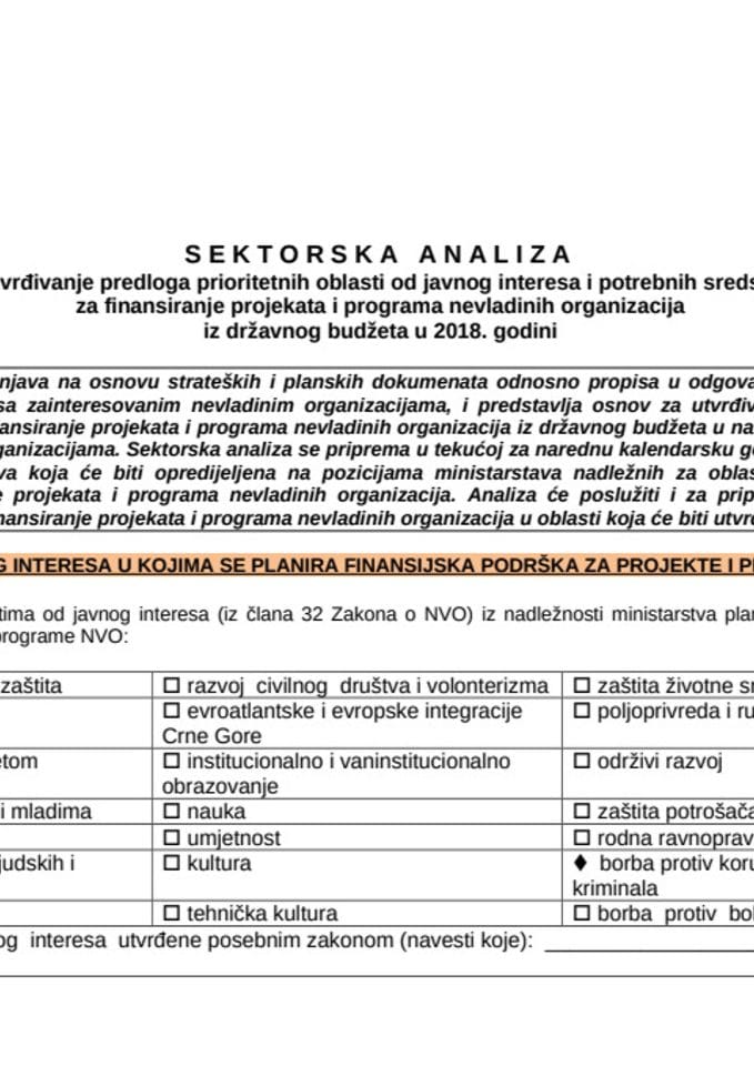 Sektorska analiza Direktorata za pravosuđe fin