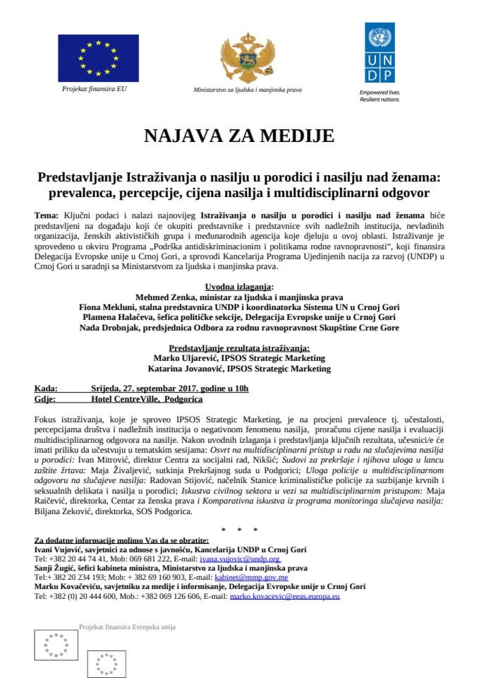 Najava za medije_Istrazivanje_27 sep 2017