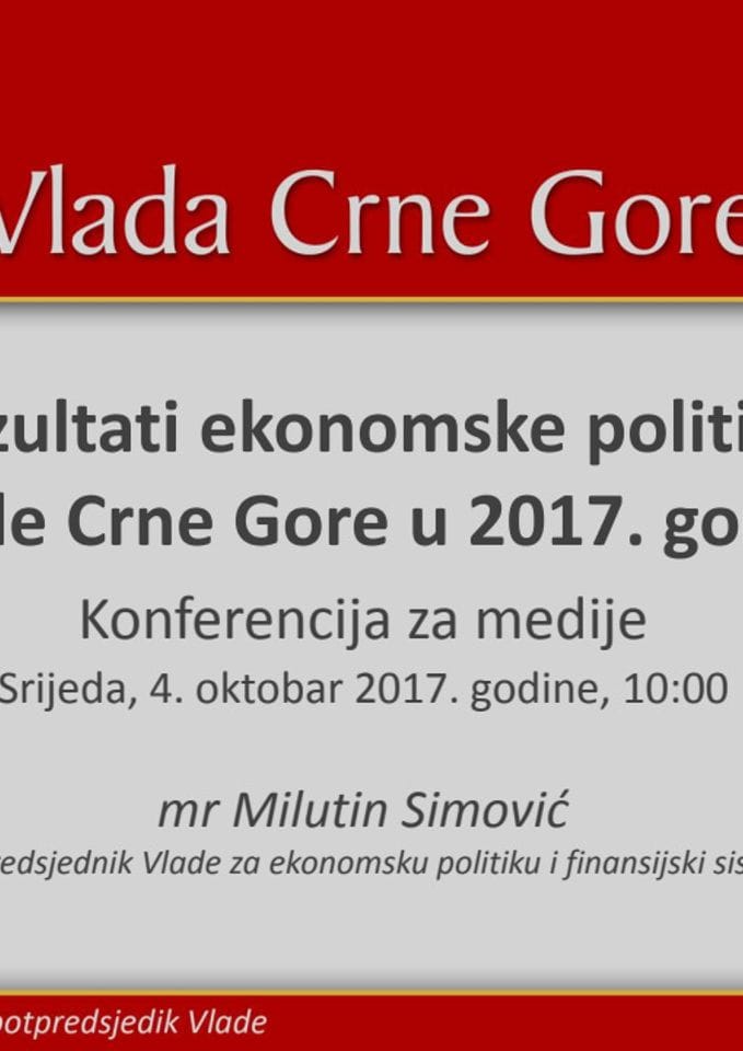 2017 10 04 Milutin Simovic - Rezultati ekonomske politike Vlade u 2017.