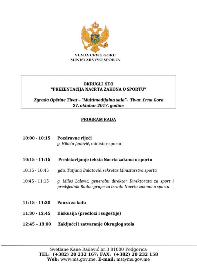 Agenda Tivat