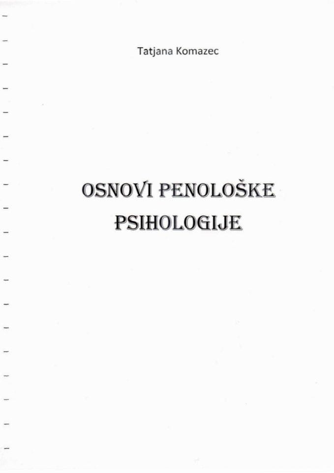 Osnovi penoloske psihologije