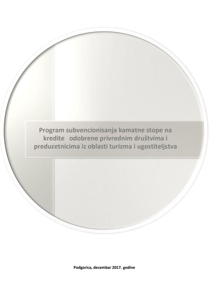 Програм субвенционисања каматне стопе на кредите одобрене привредним друштвима и предузетницима из области туризма и угоститељства