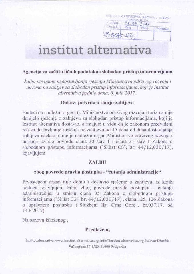 02 Zalba Instituta za alternativu