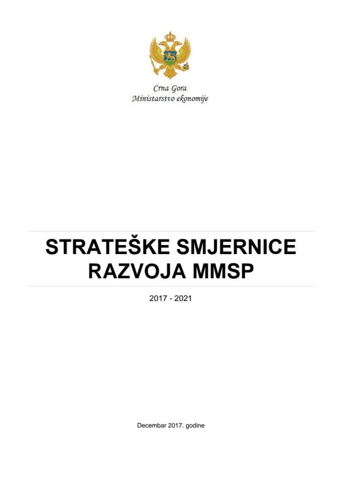 Предлог стратешких смјерница развоја микро, малих и средњих предузећа 2018-2021
