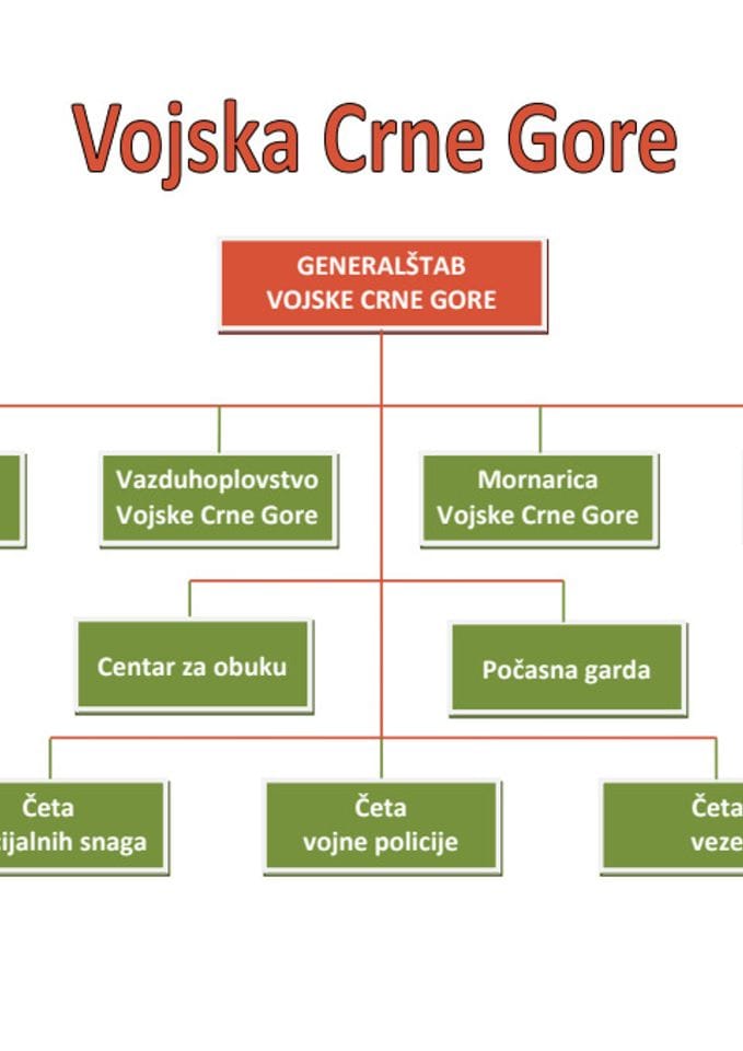 ORGANIZACIONA SEMA VOJSKE CRNE GORE
